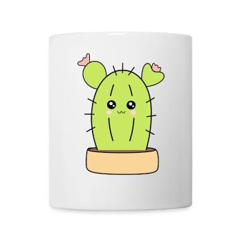 Kawaii Kaktus Kawaii Pflanze Kawaii Sukkulenten - Tasse - Weiß - Vorne