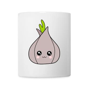 Kawaii Onion Garlic Kawaii Vegetables Kawaii Fruit - Mug - white - Front