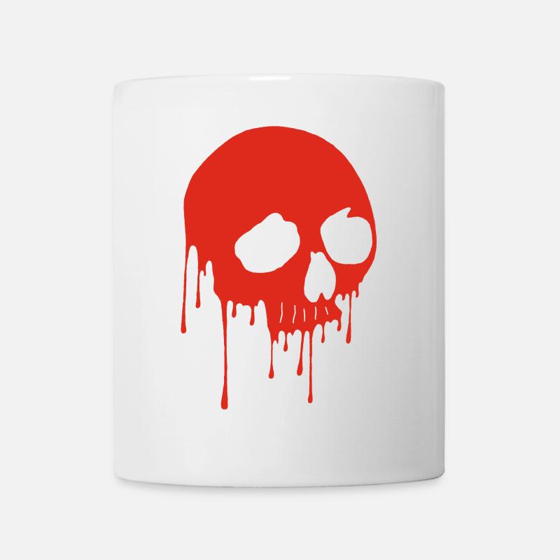 Crâne rouge et graffiti - Mug blanc - blanc