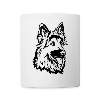 German Shepherd Head - Mug - white - Front