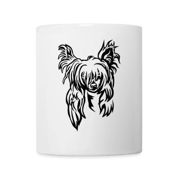 Chinese Crested Kopf - Tasse - Weiß - Vorne