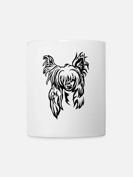 Chinese Crested Kopf - Tasse - Weiß