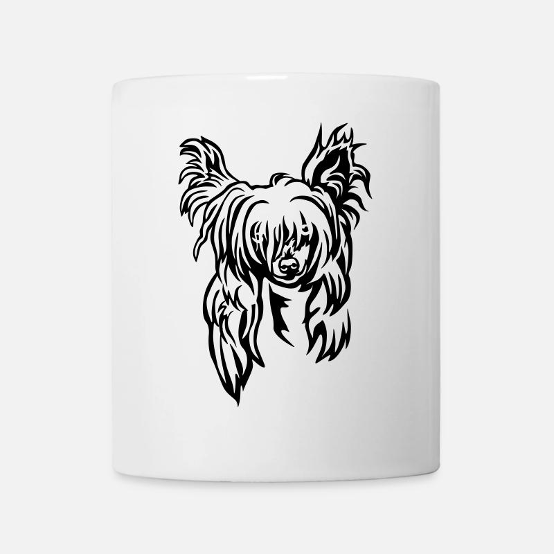 Chinese Crested Kopf - Tasse - Weiß
