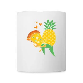 Love Is Love – Hawaiipizza Ananas Design - Tasse - Weiß - Vorne