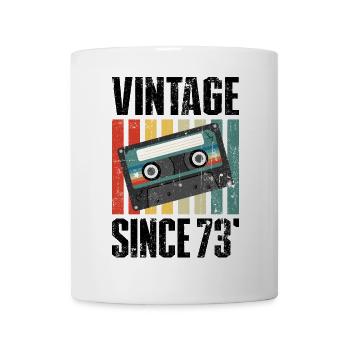 Cassette rétro sur bandes néon - Mug blanc - blanc - Devant