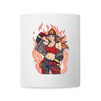 Retter Löscharbeit Feuer Lebensretter Feuerwehr - Tasse - Weiß - Vorne