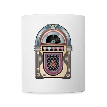 Jukebox in retro look in vintage colors - Mug - white - Front