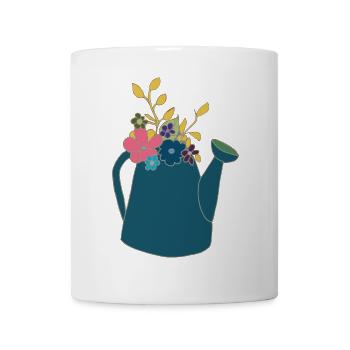 giesskanne blau - Tasse - Weiß - Vorne