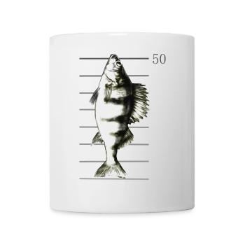 Barsch Angeln - Tasse - Weiß - Vorne