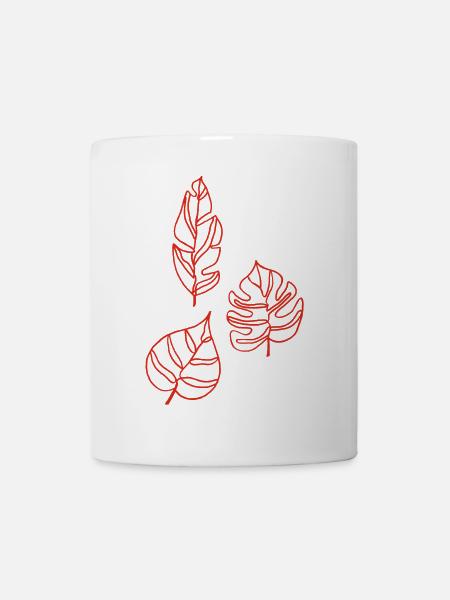 Skizze der Natur (rot) - Tasse - Weiß