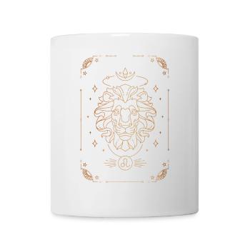 Löwe-Zeichen: Sternbild - Tasse - Weiß - Vorne