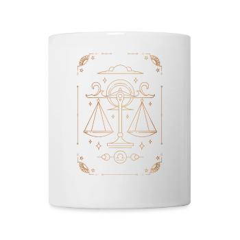 Zeichen der Waage: Sternbild - Tasse - Weiß - Vorne