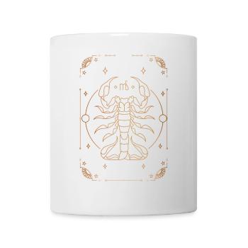 Signe du Scorpion : Constellation du zodiaque - Mug blanc - blanc - Devant