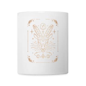 Zeichen Steinbock: Sternbild Tierkreis - Tasse - Weiß - Vorne
