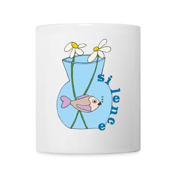 Poisson dans un bocal - Mug blanc - blanc - Devant