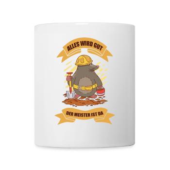 Lustiges Maulwurf Design - Tasse - Weiß - Vorne