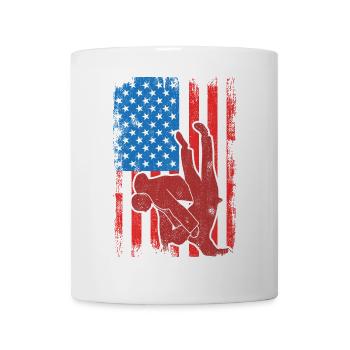 Judo USA Flagge - Tasse - Weiß - Vorne