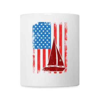 4. Juli Segeln USA - Tasse - Weiß - Vorne
