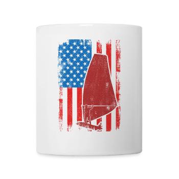 USA Patriotic Windsurfer - Mug - white - Front