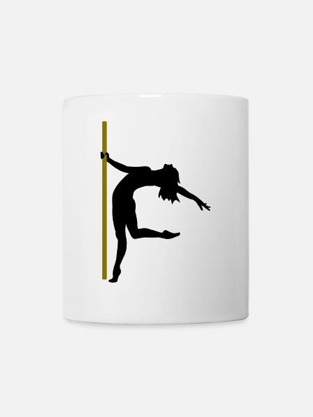 Die Silhouette einer Poledancerin - Tasse - Weiß