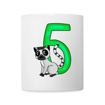 5 Birthday 5 years old with animal motif - five - Mug - white - Front