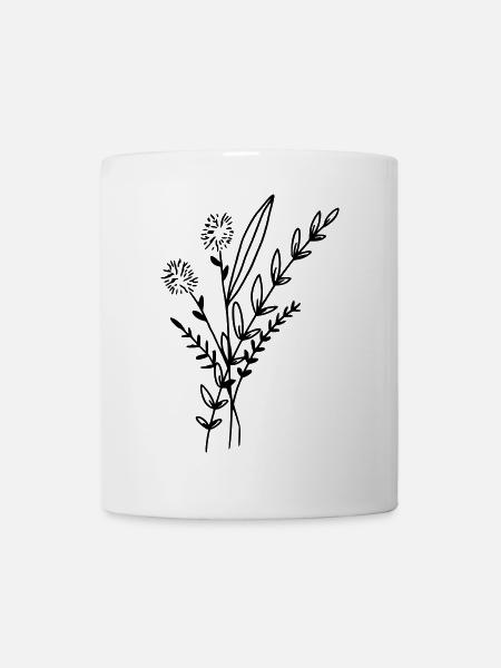 Bouquet - Mug blanc - blanc