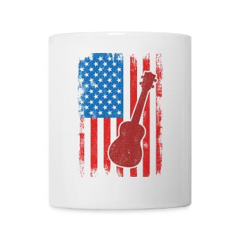 July 4 USA Ukulele - Mug - white - Front