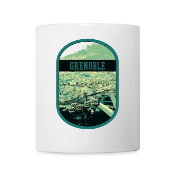Panoramic Grenoble: Single View Cable Car - Mug - white - Front