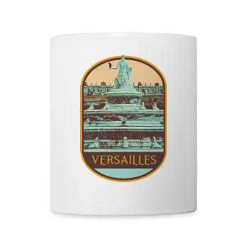 Fontaine Jardin Château Versailles, Élégance Royal - Mug blanc - blanc - Devant