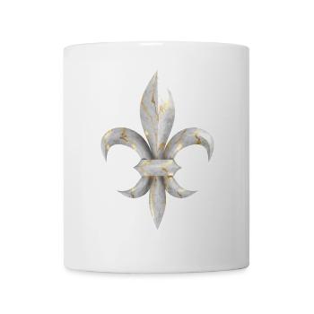 Fleur de Lys / Fleur de Lis marble with gold veins - Mug - white - Front