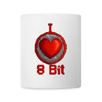 I love 8bit - Tasse - Weiß - Vorne