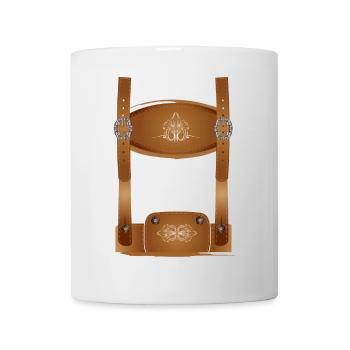Crisp Costumes Lederhosen Illustration - Mug blanc - blanc - Devant