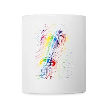 Colorful jellyfish - Mug - white - Front