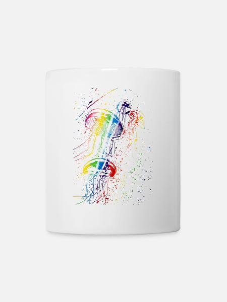 Colorful jellyfish - Mug - white