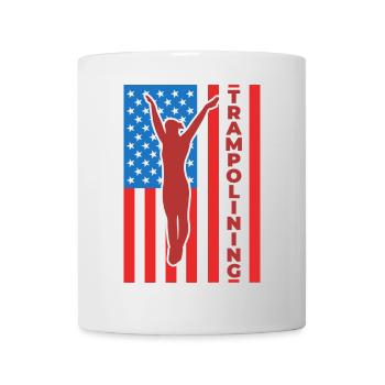 Trampolinspringen 4. Juli USA - Tasse - Weiß - Vorne