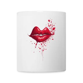 Kussrote Lippen Splash - Tasse - Weiß - Vorne
