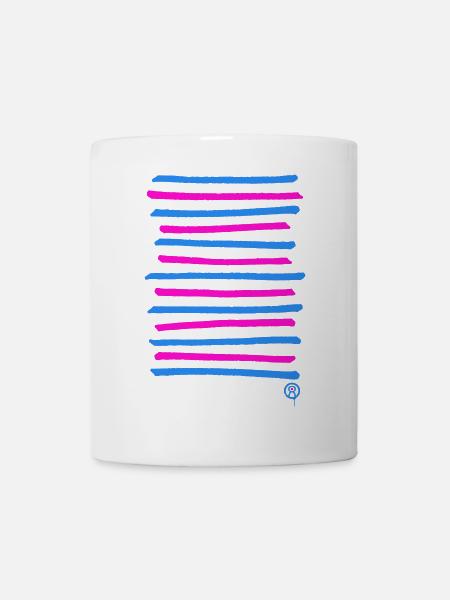 Sprayed graffiti lines, printing color freely selectable - Mug - white