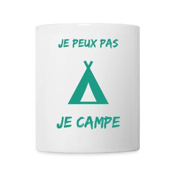 CAMPING. CAMPER. JE PEUX PAS. HUMOUR. VACANCES - Mug blanc - blanc - Devant