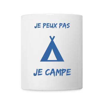CAMPING. CAMPER. JE PEUX PAS. HUMOUR. VACANCES - Mug blanc - blanc - Devant