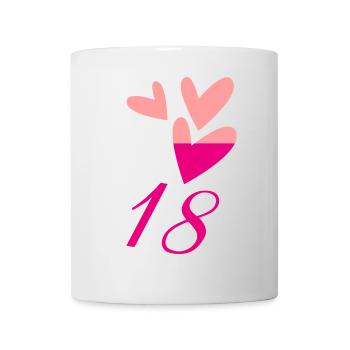 18. 18 JAHRE ALT. 18-JÄHRIGES JUBILÄUM. GEBURTSTAG 18 JAHRE. - Tasse - Weiß - Vorne