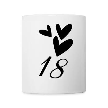 18. 18 YEARS OLD. 18th ANNIVERSARY. BIRTHDAY 18 YEARS. - Mug - white - Front