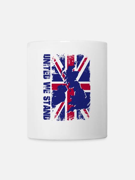 Union Jack Karte Splash - Tasse - Weiß