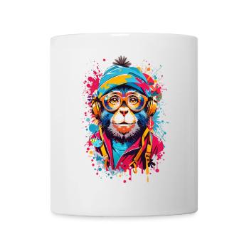 Coole Affe - Tasse - Weiß - Vorne