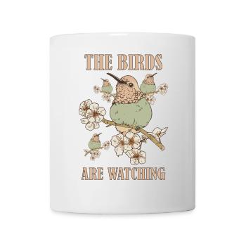 The birds are watching vintage graphic - Mug - white - Front