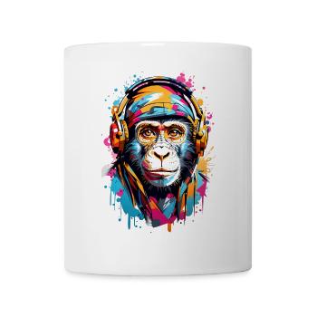 Coole Affe - Tasse - Weiß - Vorne