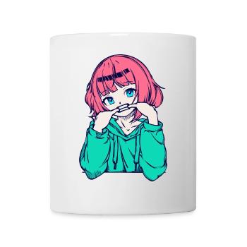 Manga Comic Anime Girl Japanese Cartoon - Mug - white - Front
