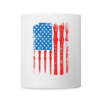 4 juillet USA Flûte - Mug blanc - blanc - Devant