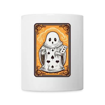 Tarot Karte Geist mit Pik Ass Karte - Tasse - Weiß - Vorne