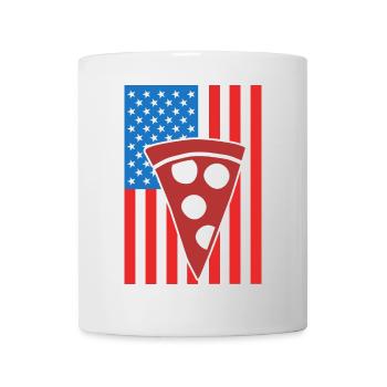 Drapeau de Pizza USA - Mug blanc - blanc - Devant