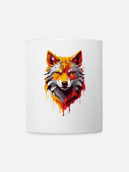 Coole Wolf - Tasse - Weiß